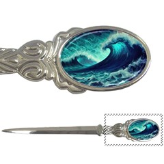 Ai Generated Waves Ocean Sea Tsunami Nautical Fantasy Letter Opener by Ravend