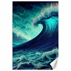 Ai Generated Waves Ocean Sea Tsunami Nautical Fantasy Canvas 24  X 36 