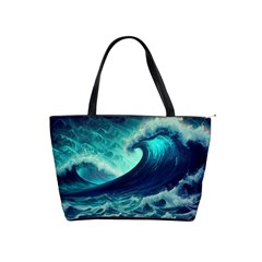 Ai Generated Waves Ocean Sea Tsunami Nautical Fantasy Classic Shoulder Handbag by Ravend