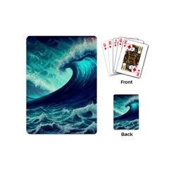 Ai Generated Waves Ocean Sea Tsunami Nautical Fantasy Playing Cards Single Design (mini)