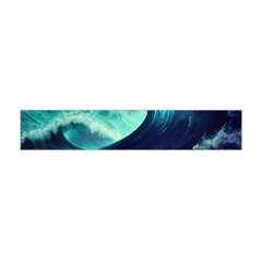 Ai Generated Waves Ocean Sea Tsunami Nautical Fantasy Premium Plush Fleece Scarf (mini)