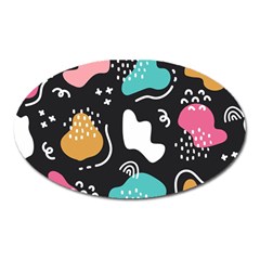 Art Pattern Design Background Print Oval Magnet