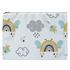 Art Pattern Design Wallpaper Background Print Cosmetic Bag (xxl)