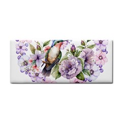 Hummingbird In Floral Heart Hand Towel by augustinet