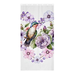 Hummingbird In Floral Heart Shower Curtain 36  X 72  (stall)  by augustinet