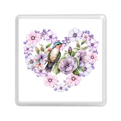 Hummingbird In Floral Heart Memory Card Reader (square) by augustinet