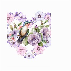 Hummingbird In Floral Heart Large Garden Flag (two Sides) by augustinet