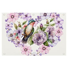 Hummingbird In Floral Heart Banner And Sign 6  X 4  by augustinet