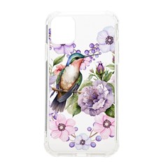 Hummingbird In Floral Heart Iphone 11 Tpu Uv Print Case by augustinet