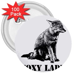 Foxy Lady Concept Illustration 3  Buttons (100 Pack)  by dflcprintsclothing