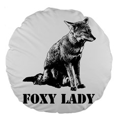 Foxy Lady Concept Illustration Large 18  Premium Flano Round Cushions by dflcprintsclothing