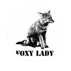 Foxy Lady Concept Illustration Mini Round Pill Box by dflcprintsclothing