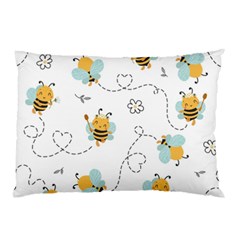 Bee Art Pattern Design Wallpaper Background Print Pillow Case (two Sides)