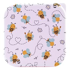 Bee Art Pattern Design Wallpaper Background Print Stacked Food Storage Container