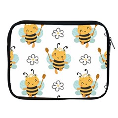 Art Bee Pattern Design Wallpaper Background Apple Ipad 2/3/4 Zipper Cases