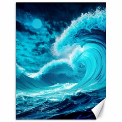 Ai Generated Waves Ocean Sea Tsunami Nautical Sea Canvas 18  X 24 