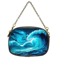 Ai Generated Waves Ocean Sea Tsunami Nautical Sea Chain Purse (one Side)