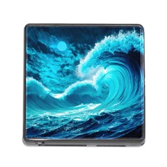 Ai Generated Waves Ocean Sea Tsunami Nautical Sea Memory Card Reader (square 5 Slot) by Ravend