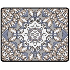 Flower Art Decorative Mandala Pattern Ornamental Fleece Blanket (medium) by Ravend