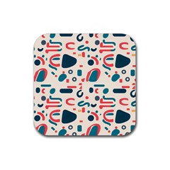 Shapes Pattern  Rubber Coaster (square) by Sobalvarro