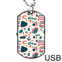 Shapes Pattern  Dog Tag Usb Flash (two Sides) by Sobalvarro