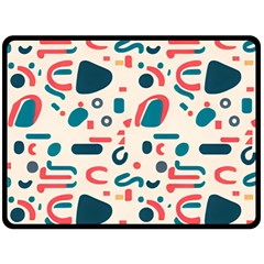 Shapes Pattern  Fleece Blanket (large)