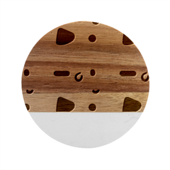 Shapes Pattern  Marble Wood Coaster (round) by Sobalvarro