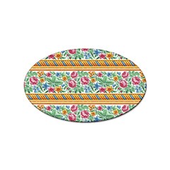 Flower Fabric Fabric Design Fabric Pattern Art Sticker Oval (100 Pack)