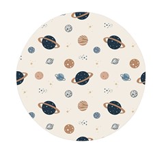 Space Planets Art Pattern Design Wallpaper Mini Round Pill Box (pack Of 3)