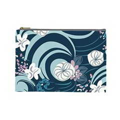 Flowers Pattern Floral Ocean Abstract Digital Art Cosmetic Bag (large)