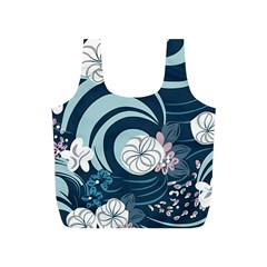 Flowers Pattern Floral Ocean Abstract Digital Art Full Print Recycle Bag (s)