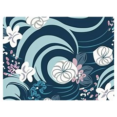 Flowers Pattern Floral Ocean Abstract Digital Art Premium Plush Fleece Blanket (extra Small) by Ravend