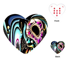 Garden Flower Nature Digital Art Abstract Playing Cards Single Design (heart)