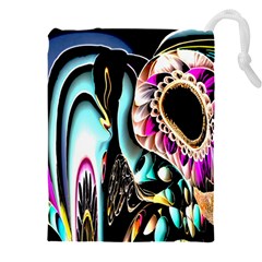 Garden Flower Nature Digital Art Abstract Drawstring Pouch (5xl)