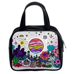 Rainbow Fun Cute Minimal Doodle Drawing Unique Classic Handbag (two Sides) by Ravend