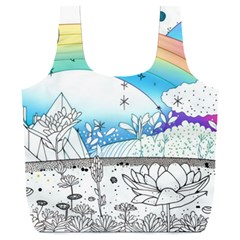 Rainbow Fun Cute Minimal Doodle Drawing Arts Full Print Recycle Bag (xxxl)