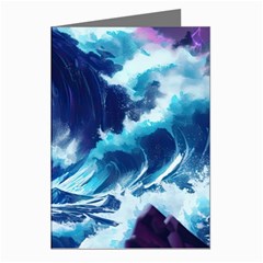 Storm Tsunami Waves Ocean Sea Nautical Nature Greeting Cards (pkg Of 8)