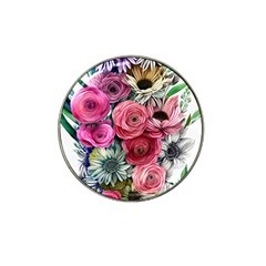 Charming Watercolor Flowers Hat Clip Ball Marker (4 Pack) by GardenOfOphir