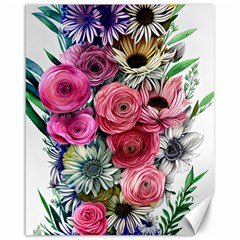 Charming Watercolor Flowers Canvas 16  X 20  by GardenOfOphir