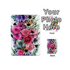 Charming Watercolor Flowers Playing Cards 54 Designs (mini) by GardenOfOphir