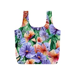 Amazing Watercolor Flowers Full Print Recycle Bag (s)