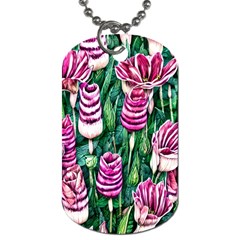 Attractive Watercolor Flowers Dog Tag (two Sides)