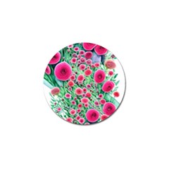 Bounty Of Brilliant Blooming Blossoms Golf Ball Marker by GardenOfOphir