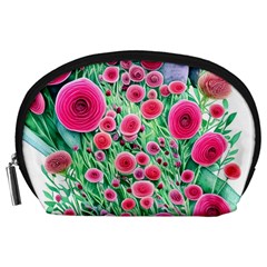 Bounty Of Brilliant Blooming Blossoms Accessory Pouch (Large)