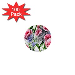 Captivating Coral Blooms 1  Mini Buttons (100 Pack)  by GardenOfOphir