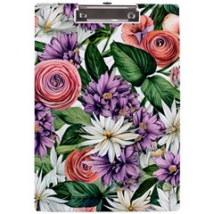 Brilliant Blushing Blossoms A4 Acrylic Clipboard by GardenOfOphir