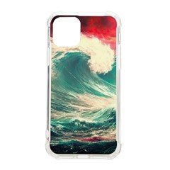 Storm Tsunami Waves Ocean Sea Nautical Nature Painting Iphone 11 Pro 5 8 Inch Tpu Uv Print Case by Ravend