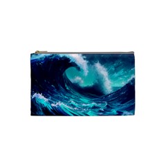 Tsunami Tidal Wave Ocean Waves Sea Nature Water Cosmetic Bag (small) by Ravend