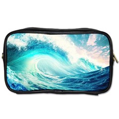 Tsunami Waves Ocean Sea Nautical Nature Water Nature Toiletries Bag (two Sides)