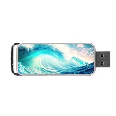 Tsunami Waves Ocean Sea Nautical Nature Water Nature Portable Usb Flash (two Sides) by Ravend
